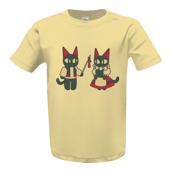 Tričko s potiskem Retro Velikonoční Kočky