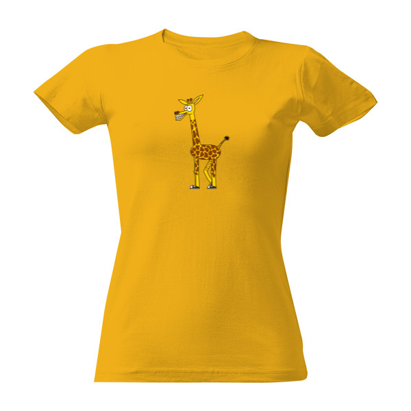 Tričko s potiskem Žirafák Paul v teniskách dámské