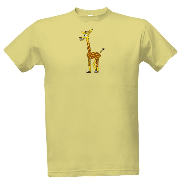 Tričko s potiskem Žirafák Paul v teniskách pánské